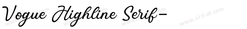 Vogue Highline Serif字体转换